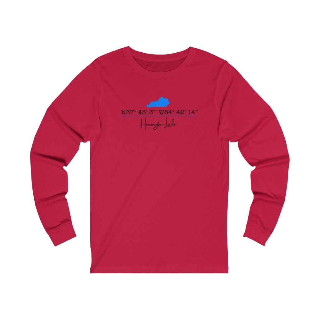 Herrington Lake Coordinates Jersey Long Sleeve Tee