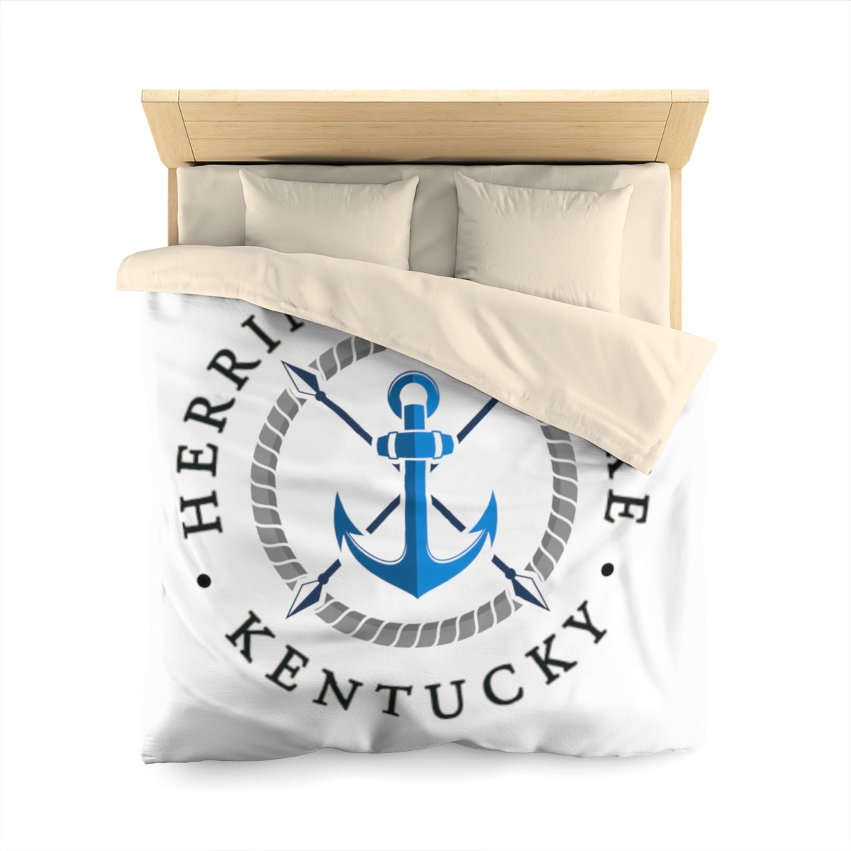 Herrington Lake Blue Anchor Microfiber Duvet Cover