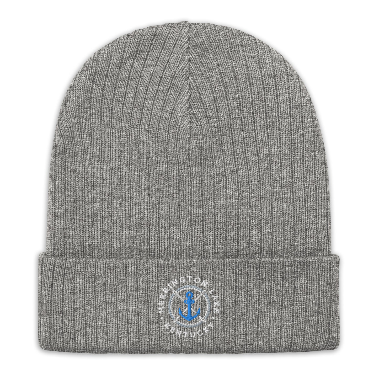 Herrington Lake Anchor Ribbed Knit Beanie