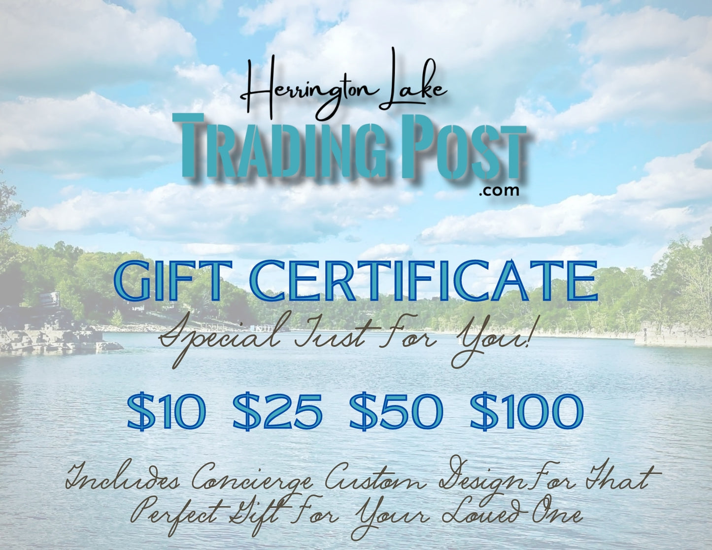 Herrington Lake Trading Post Gift Certificates