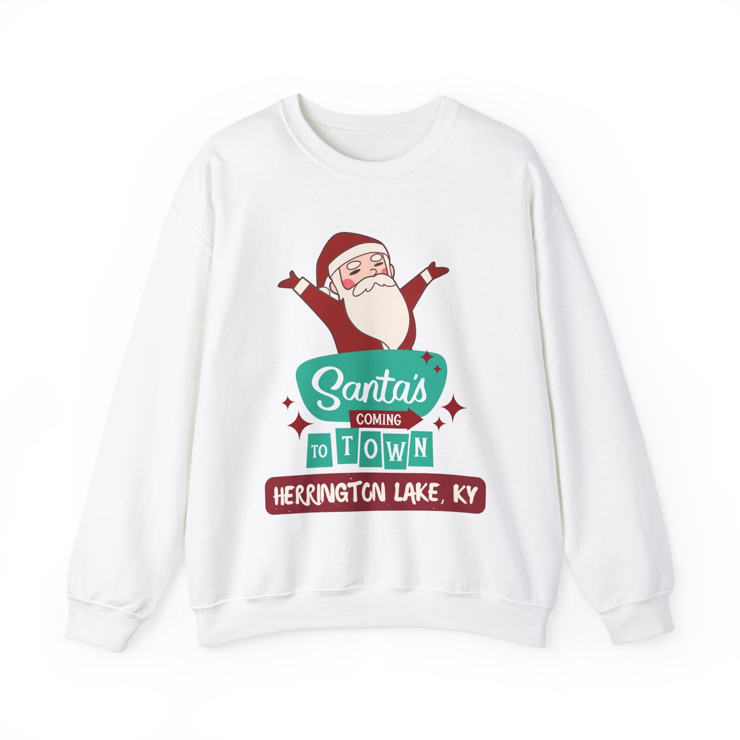 Santa is Coming to Herrington Lake Heavy Blend™ Crewneck Sweatshirt