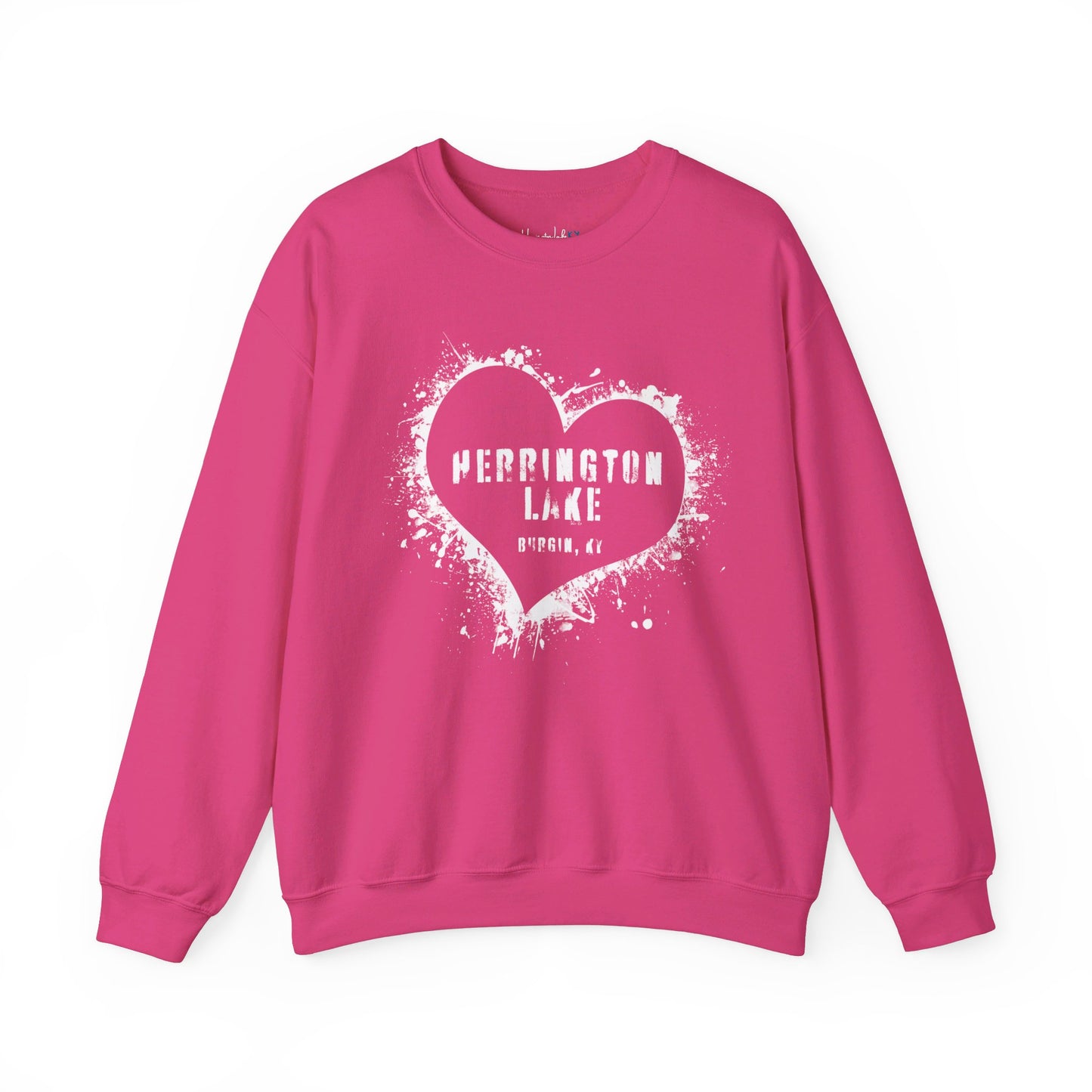 Herrington Lake Heart & Hometown Unisex Heavy Blend™ Crewneck Sweatshirt (Burgin, KY)