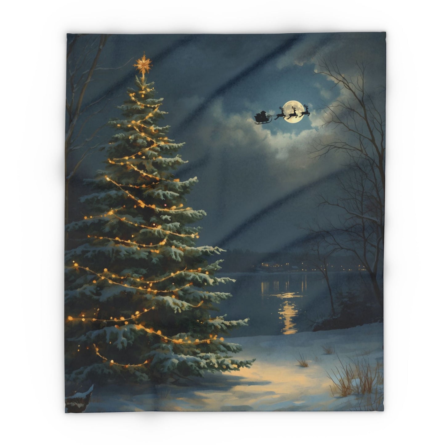 Herrington Lake Christmas 2025 Arctic Fleece Blanket