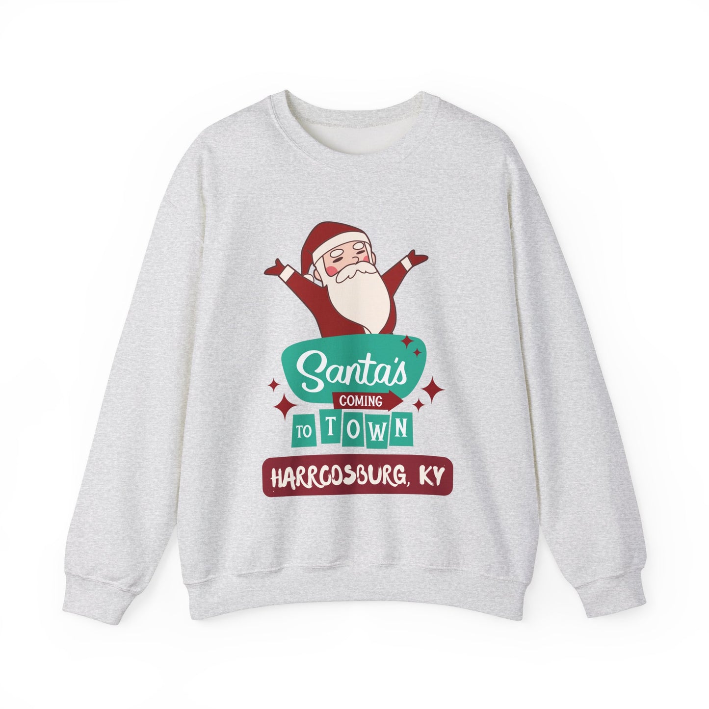 Santa is Coming to Harrodsburg KY Heavy Blend™ Crewneck Sweatshirt