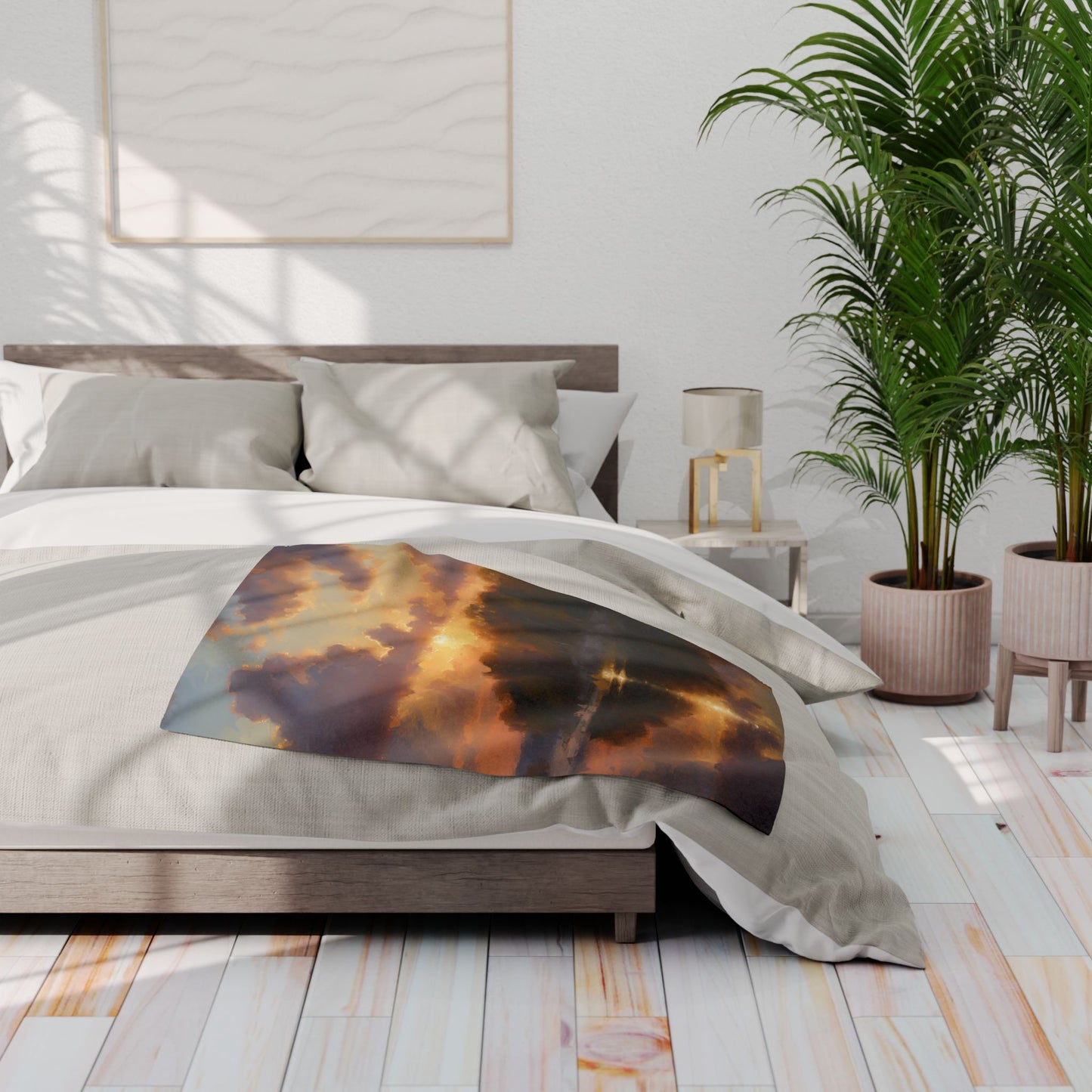 "Fall Dawn Over Herrington" 2025 Arctic Fleece Blanket