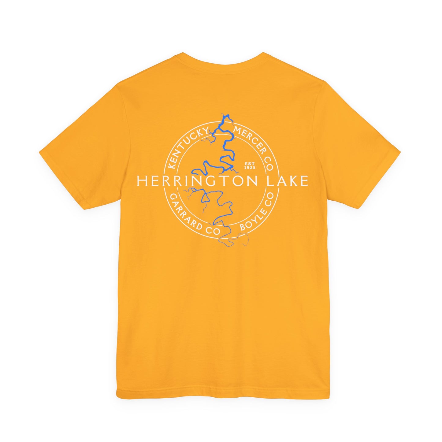"The Classic" Herrington Lake and County Double-Sided Print Unisex Jersey Knit Cotton Short Sleeve Tee