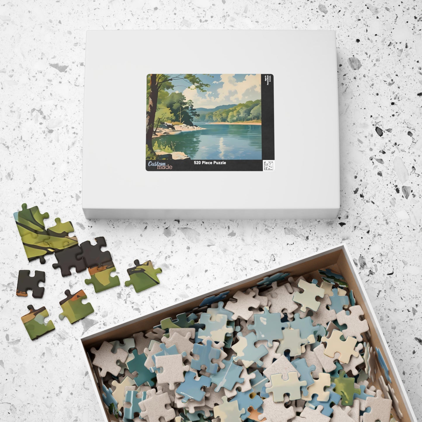 "Afternoon in the Cove" Herrington Lake Vista Watercolor Puzzle (110, 252, 520, 1014-piece)