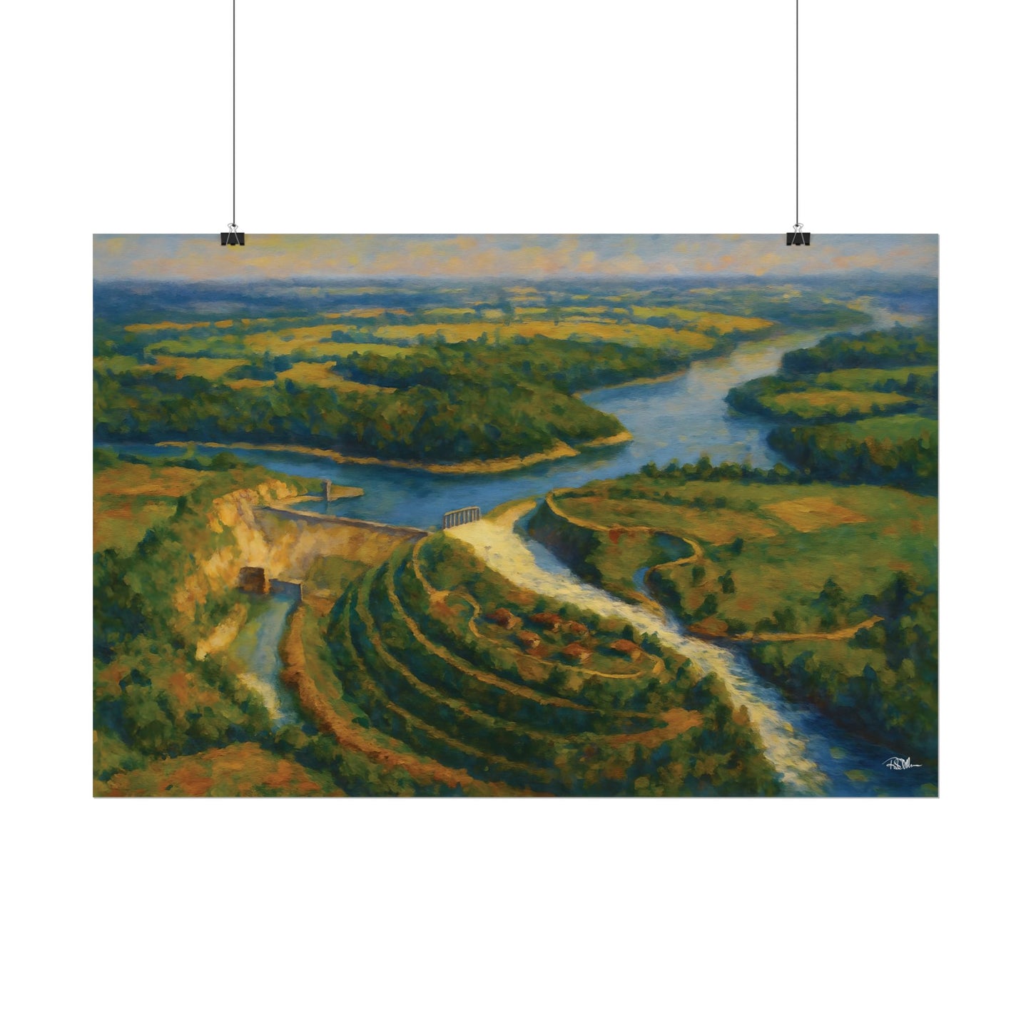 "Dix Dam: A Painter's Perspective" Textured Watercolor Matte Posters (285 gsm watercolor paper)