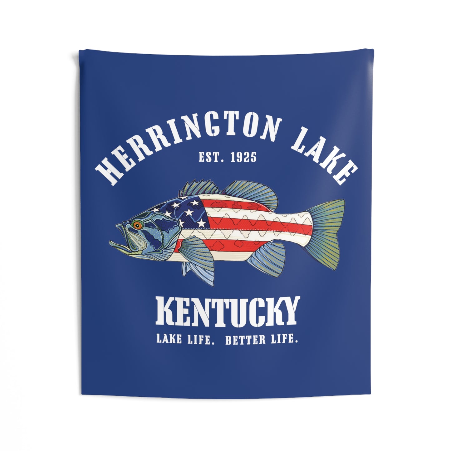 Herrington Lake Patriots All-American Angler Wall Tapestries - Blue