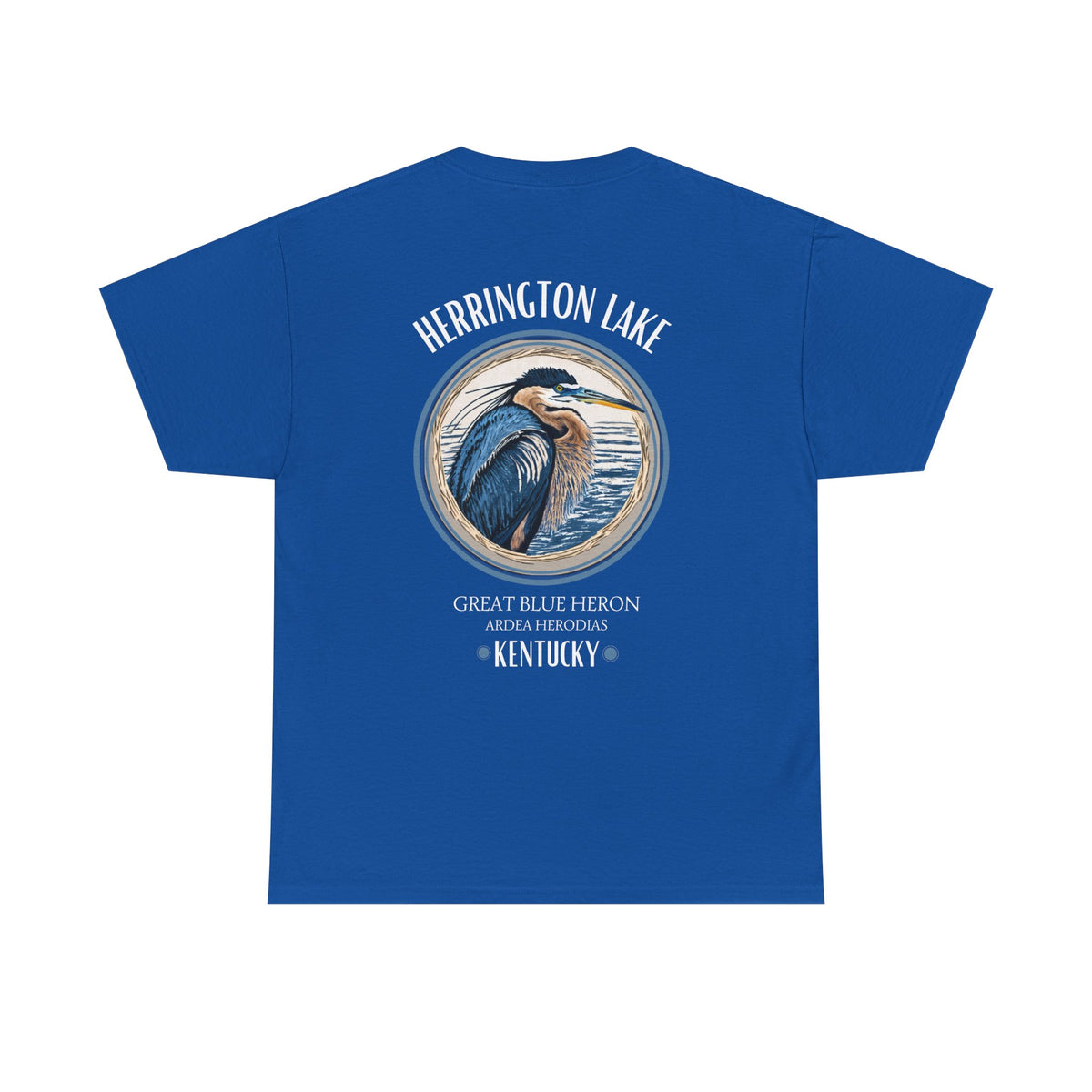 Great Blue Heron - Double-Sided Herrington Wildlife Collection Cotton Tee