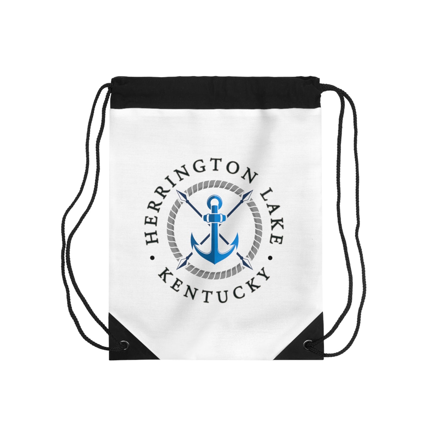 Herrington Lake Anchor Drawstring Bag