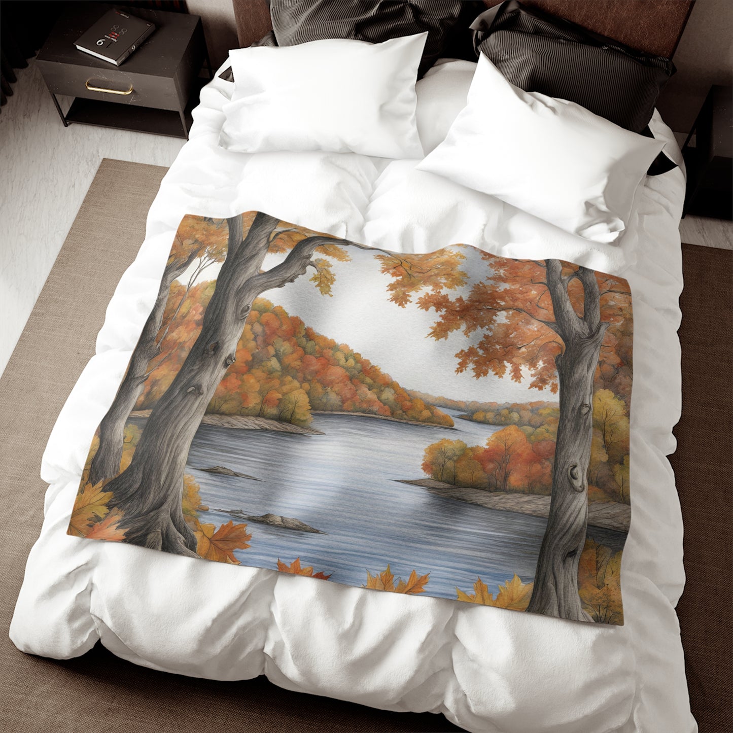 "Fall On Herrington LakeScape - 1" Sweatshirt Blanket