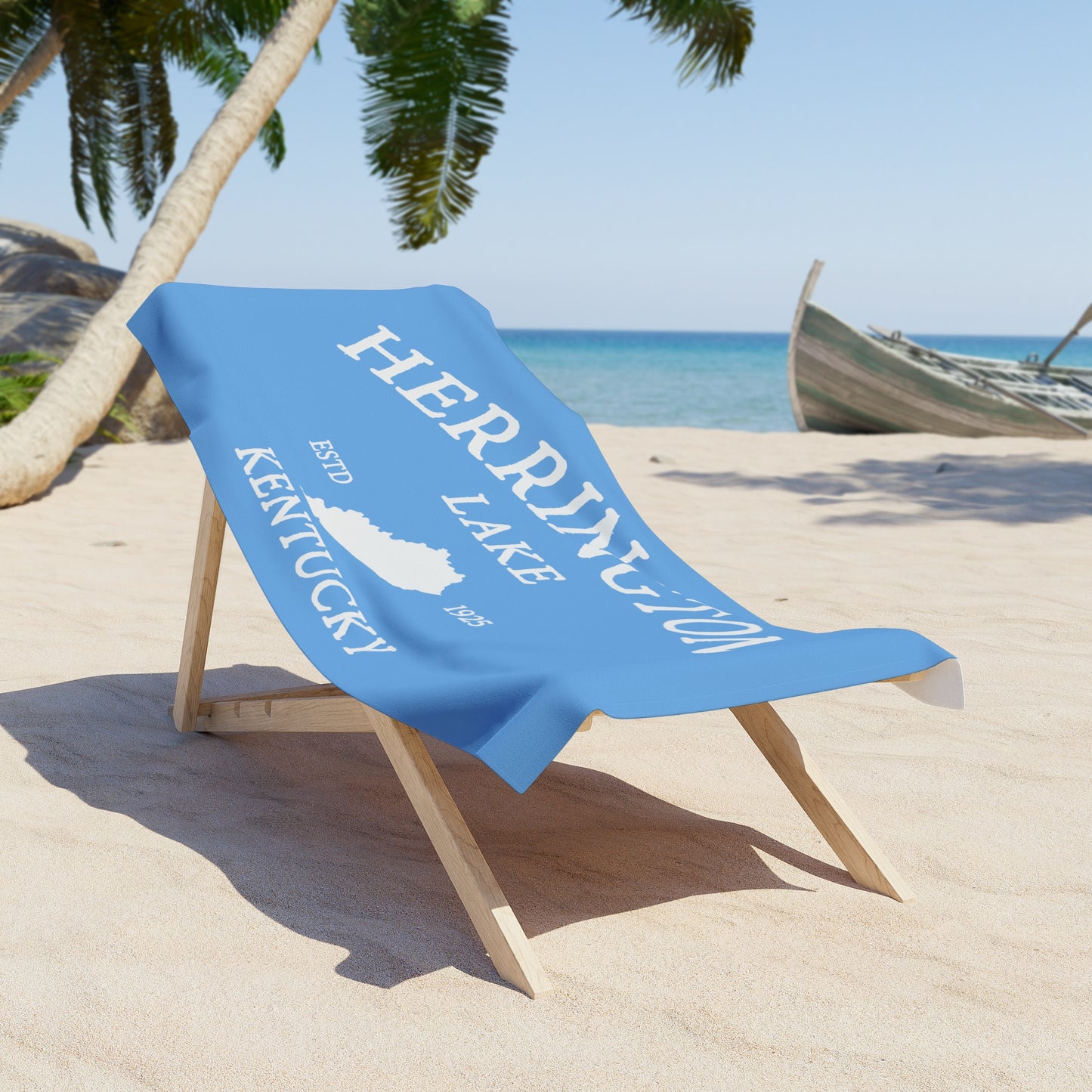"Simply Herrington" Beach Towel (Light Blue)