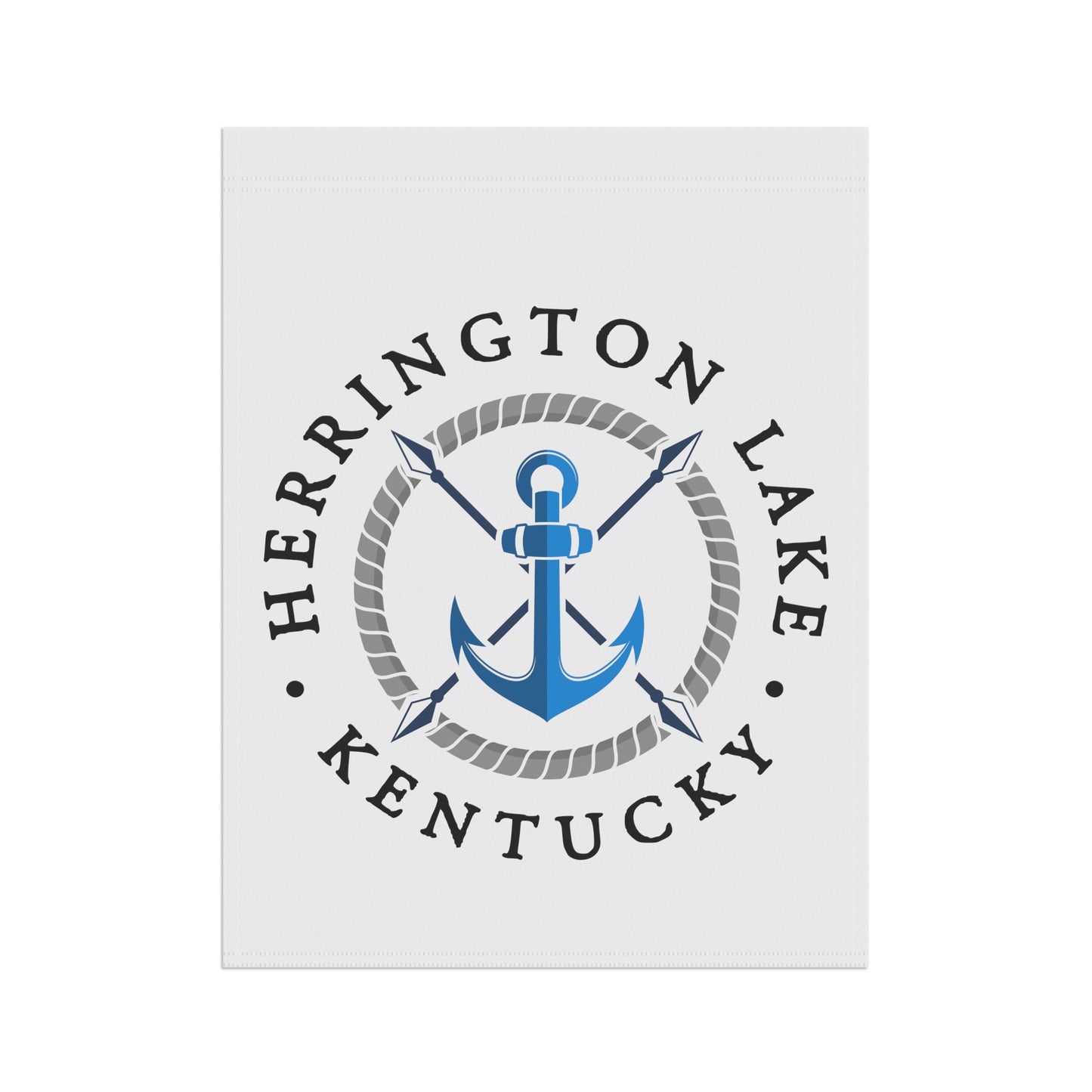 Herrington Lake Blue Anchor Nautical House Banner