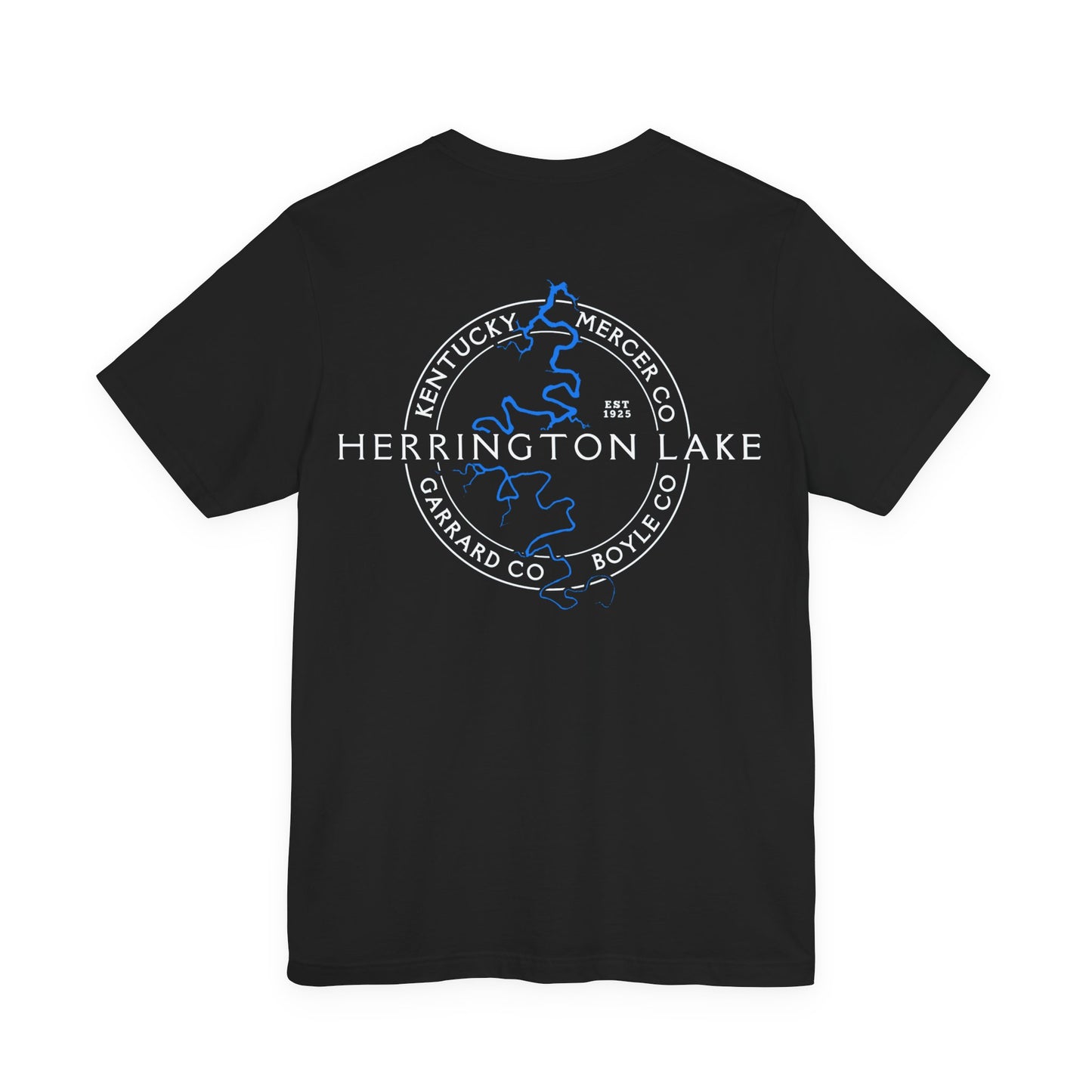 "The Classic" Herrington Lake and County Double-Sided Print Unisex Jersey Knit Cotton Short Sleeve Tee