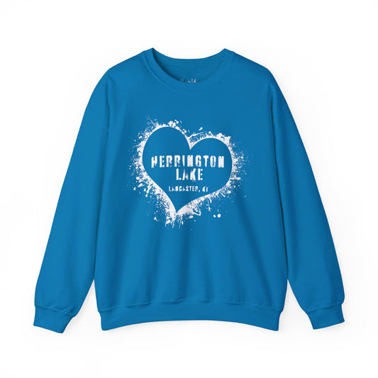 Herrington Lake Heart & Hometown Unisex Heavy Blend™ Crewneck Sweatshirt (Lancaster, KY)