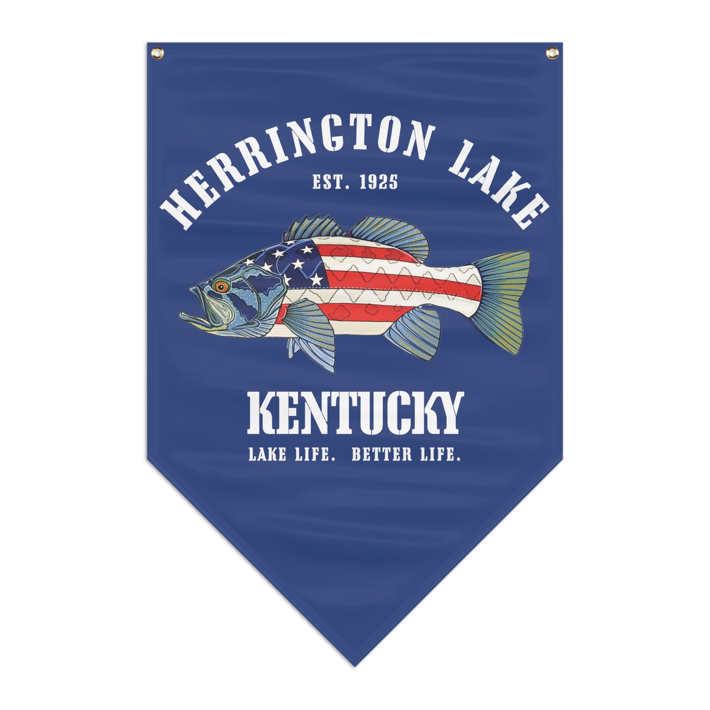 Herrington Lake Patriots All-American Angler Pennant Banner - Blue