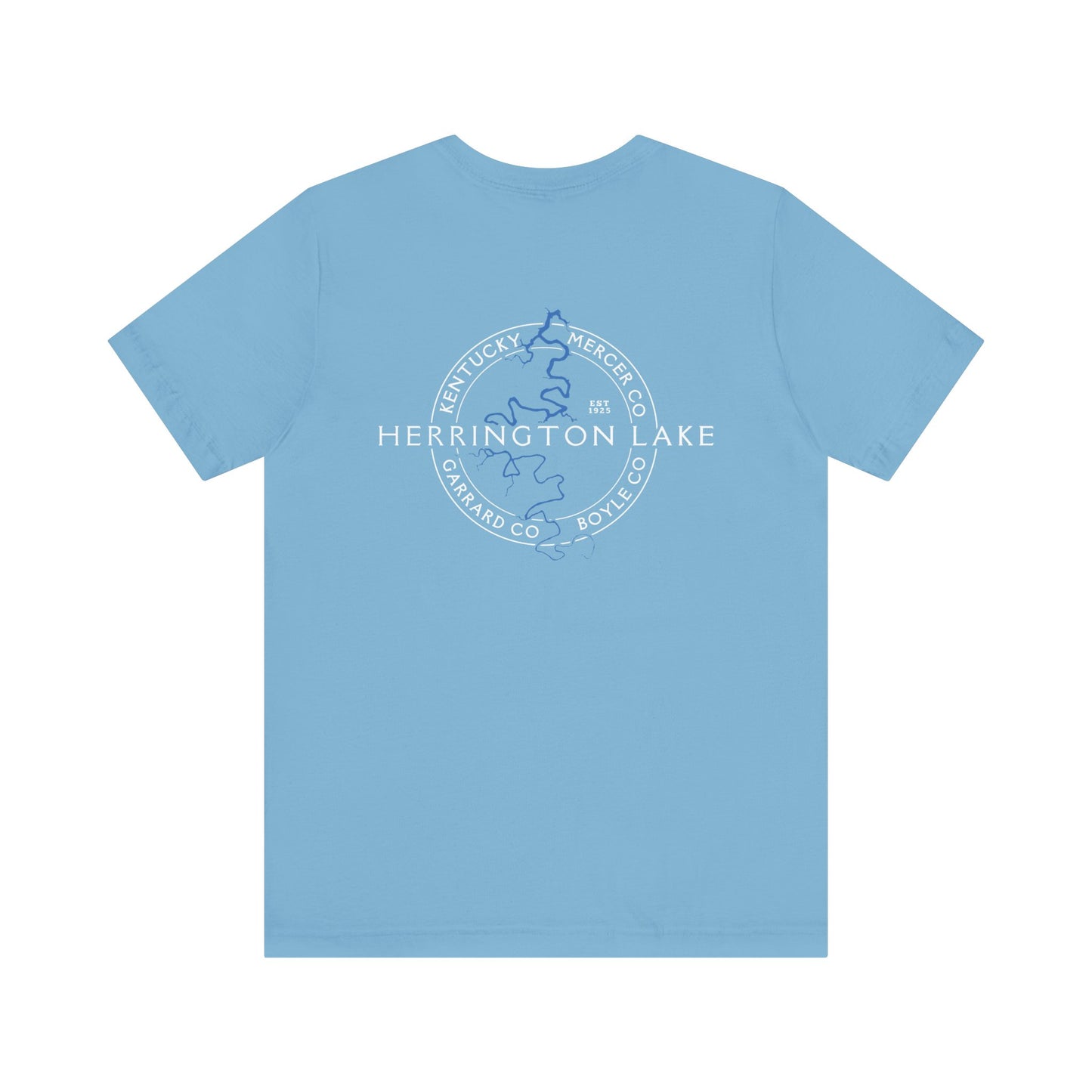 "The Classic" Herrington Lake and County Double-Sided Print Unisex Jersey Knit Cotton Short Sleeve Tee