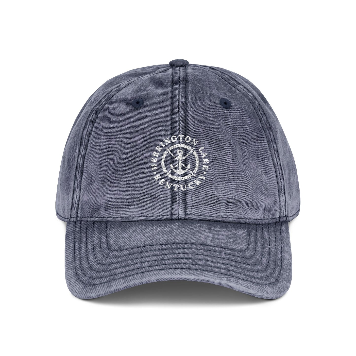 Embroidered Herrington Lake Nautical Collection Vintage Cap (Embroidery with Back Logo)