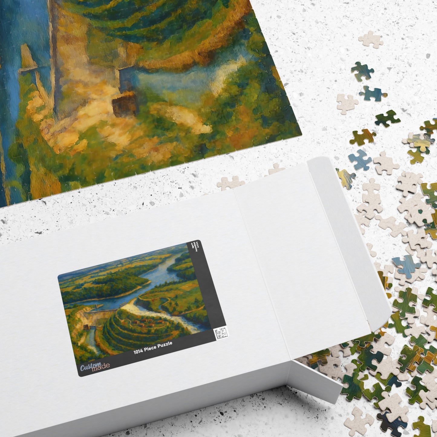 A Painter's Perspective: Dix Dam Aerial View Jigsaw Puzzle  (110, 252, 500 & 1000 pieces)