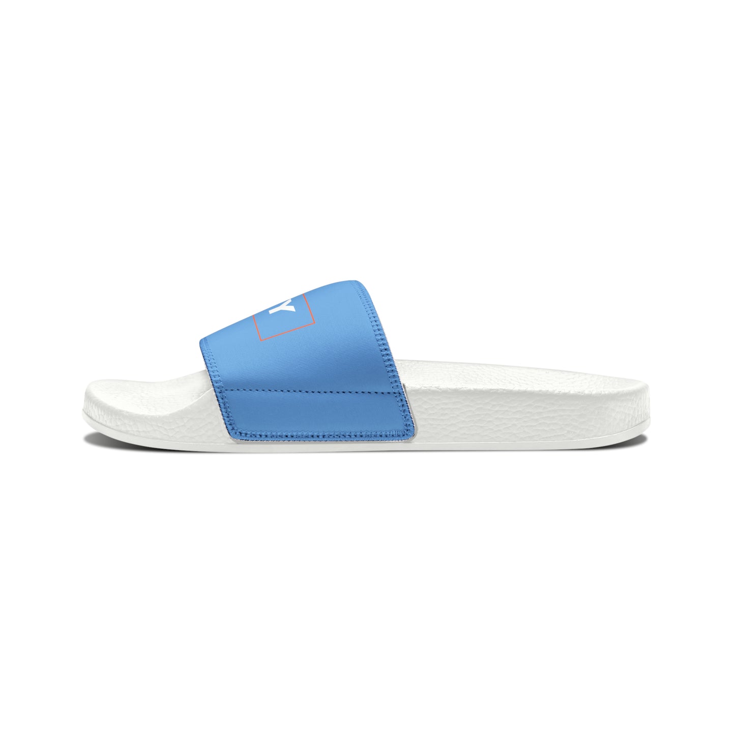 Youth HLKY Logo Slide Sandals, Light Blue