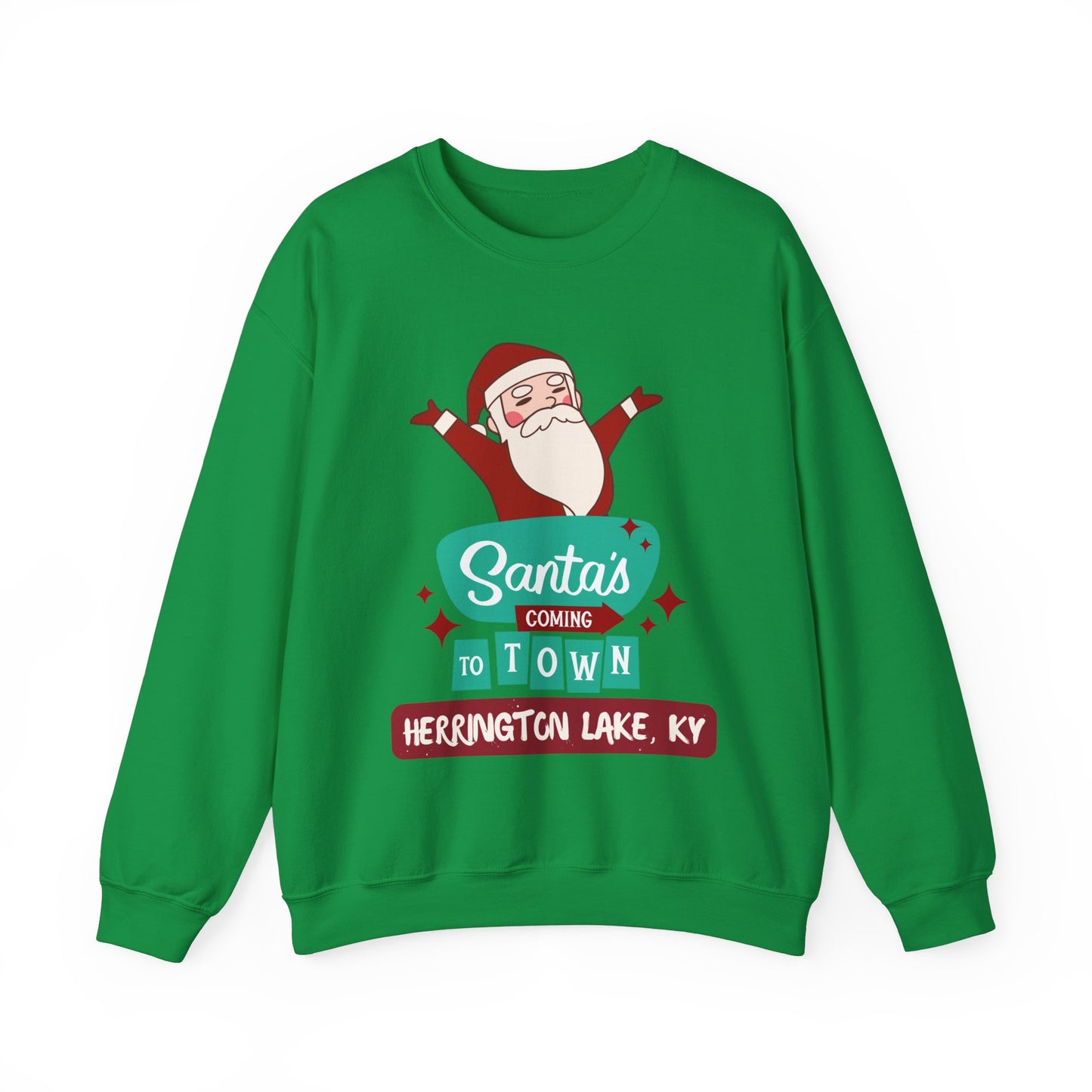 Santa is Coming to Herrington Lake Heavy Blend™ Crewneck Sweatshirt