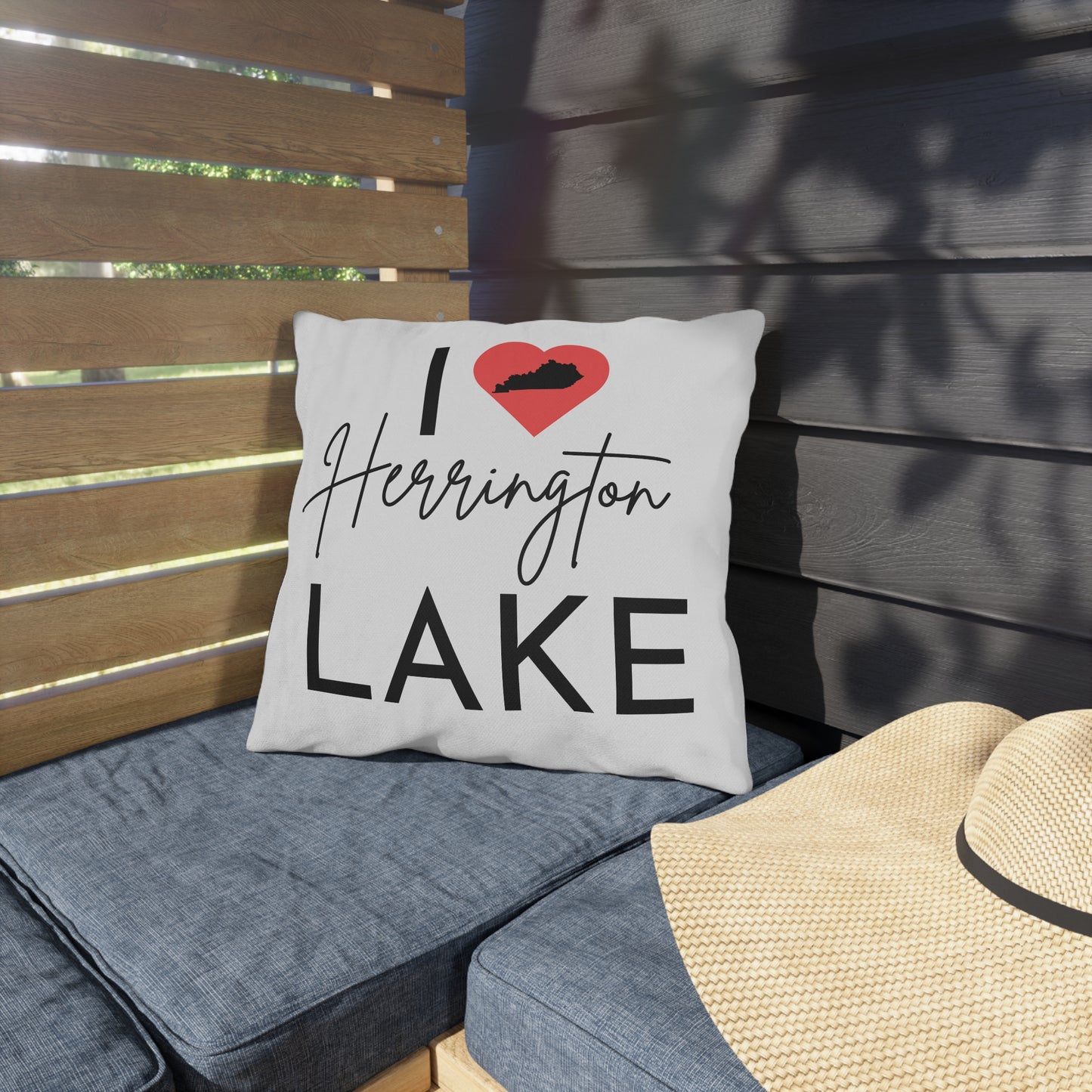 I ♥️ Herrington Lake Outdoor Pillow Outdoor Pillows
