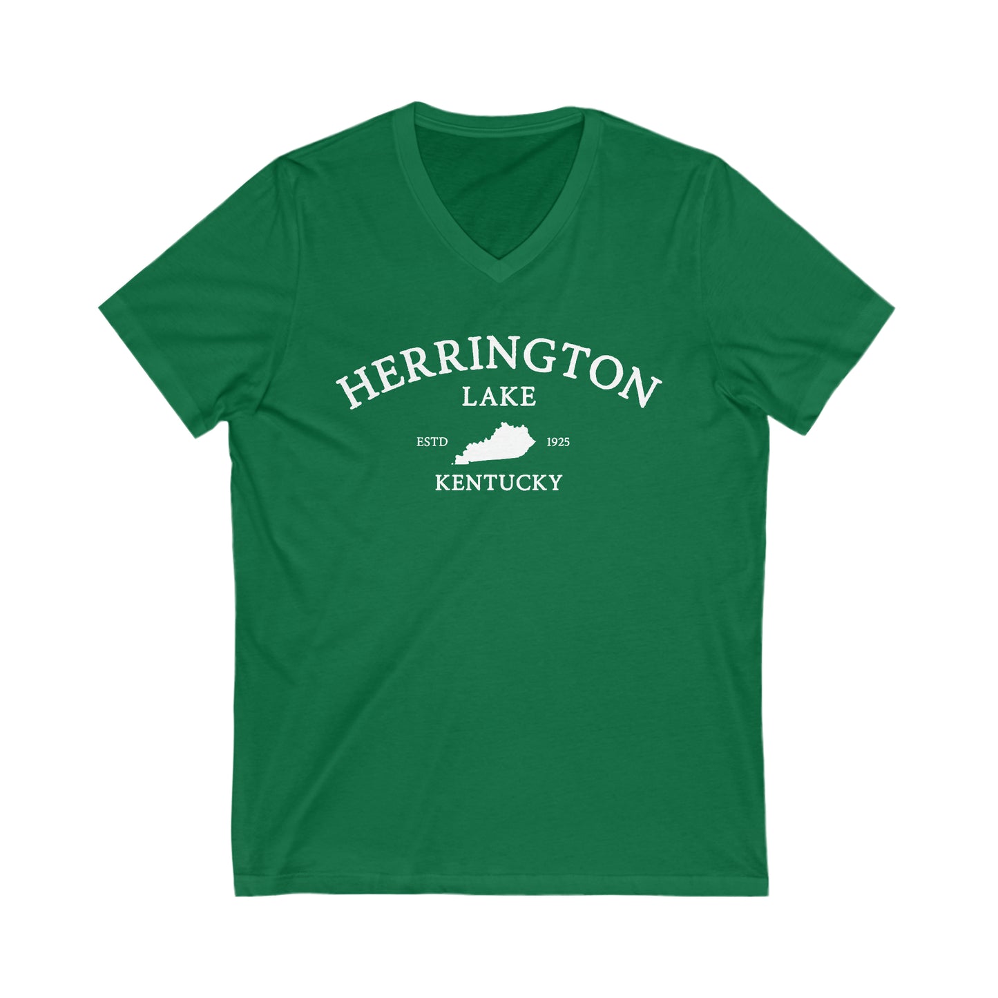 "Simply Herrington" Unisex Jersey Knit Short Sleeve V-Neck Tee