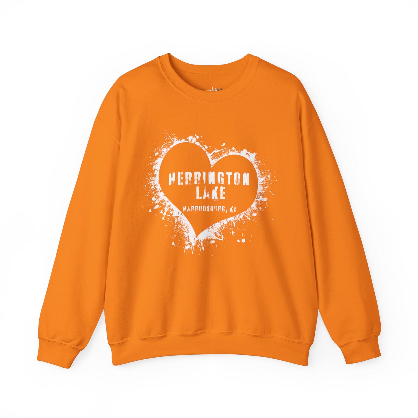 Herrington Lake Heart & Hometown Unisex Heavy Blend™ Crewneck Sweatshirt (Harrodsburg, KY)