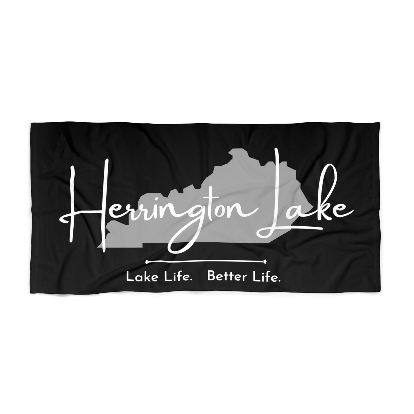 Herrington Lake Signature Collection Beach Towel (Black)