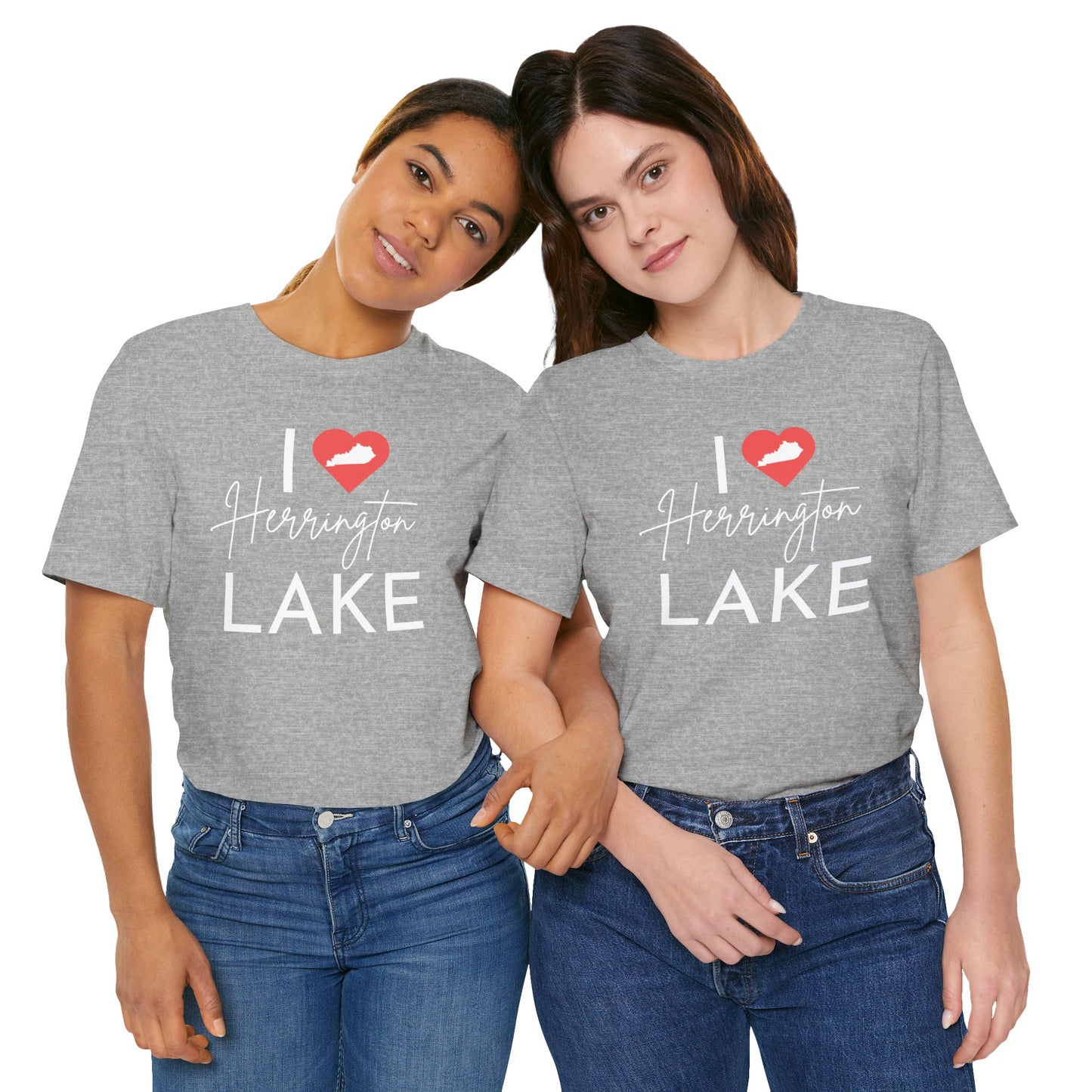 I ❤️ Herrington Lake Unisex Jersey Knit Cotton Short Sleeve Tee