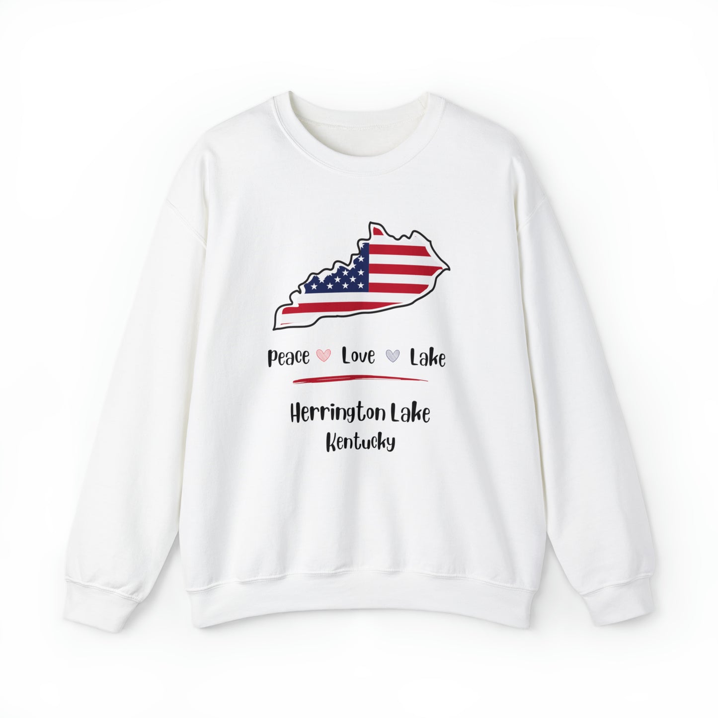 Peace, Love, Lake HLKY Heavy Blend™ Crewneck Sweatshirt