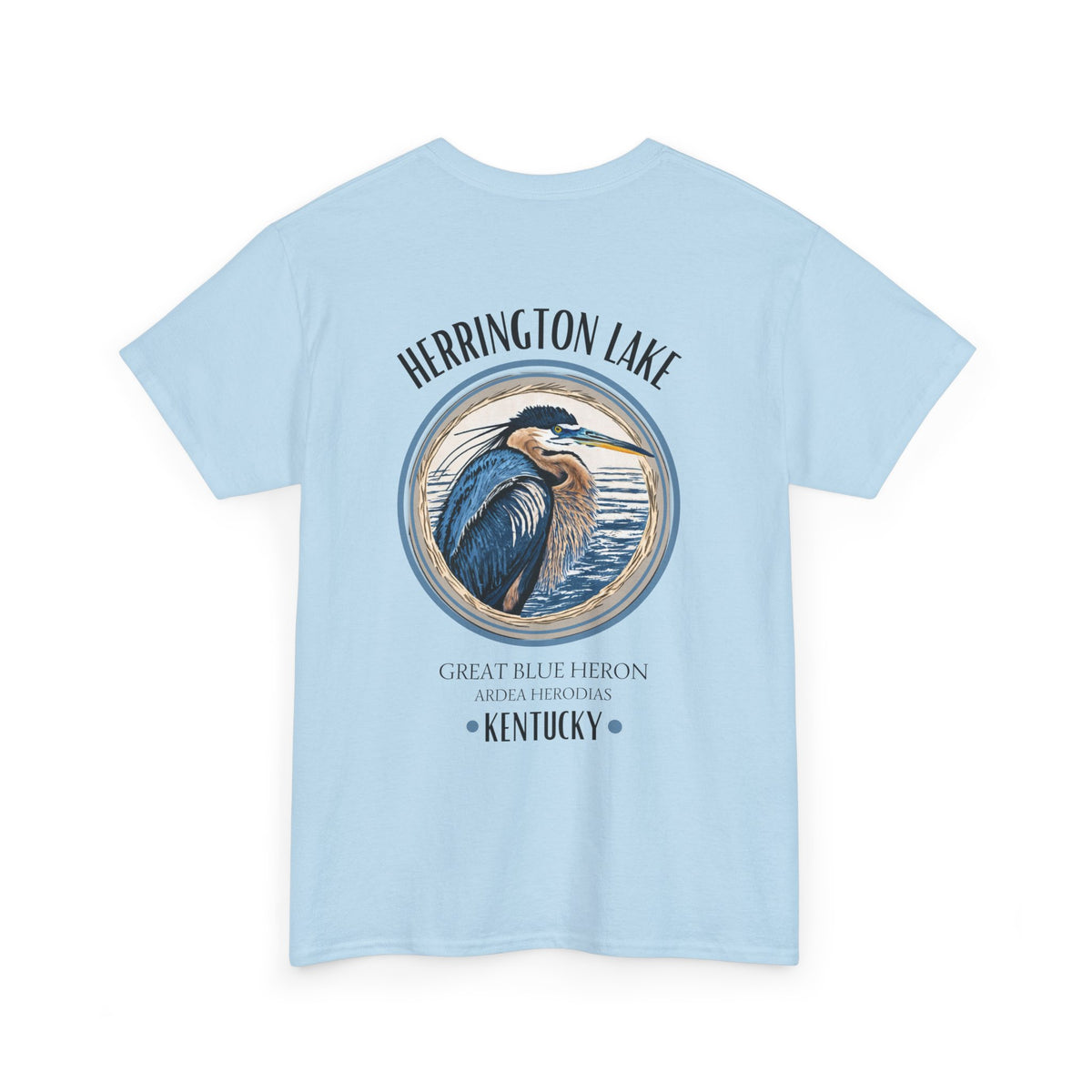 Great Blue Heron - Double-Sided Herrington Wildlife Collection Cotton Tee