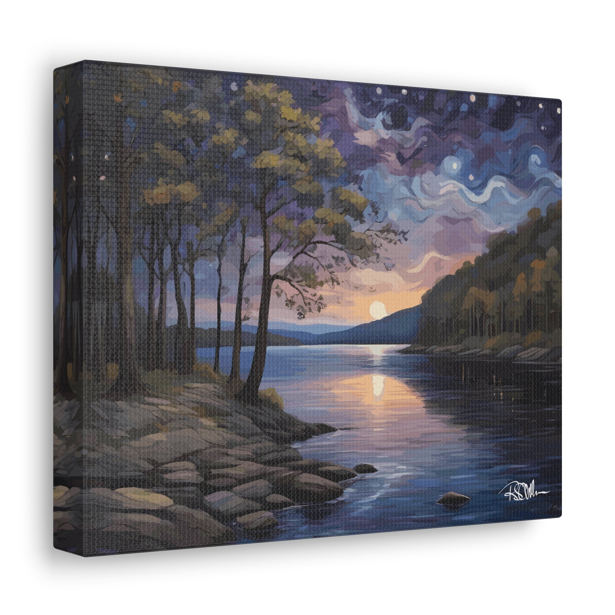 Hot Forest at night, Canvas Gallery Wraps