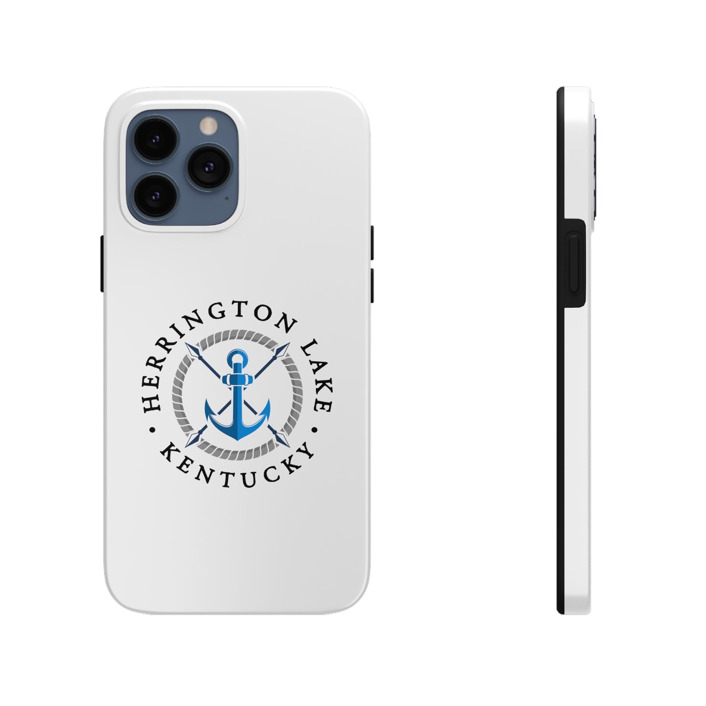 Herrington Lake Nautical Tough Phone Cases, White