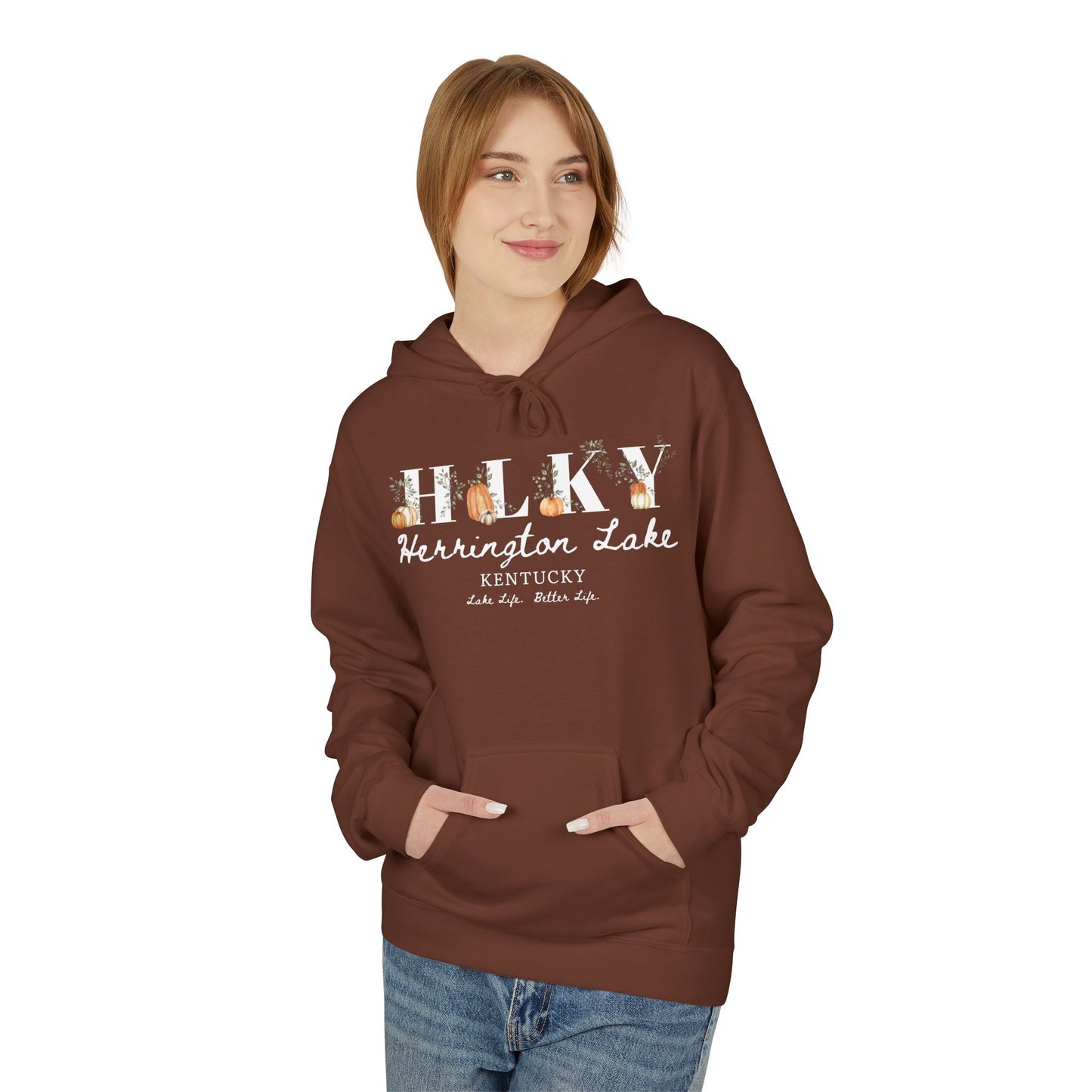 Fall Pumpkin HLKY Collection Unisex Midweight Softstyle Fleece Hoodie