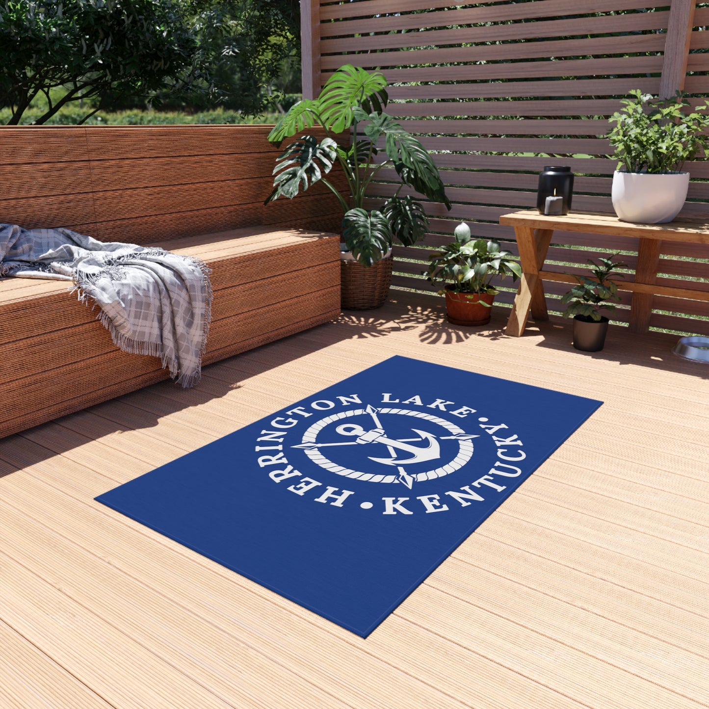 Herrington Lake Nautical Collection Outdoor Rug - Blue