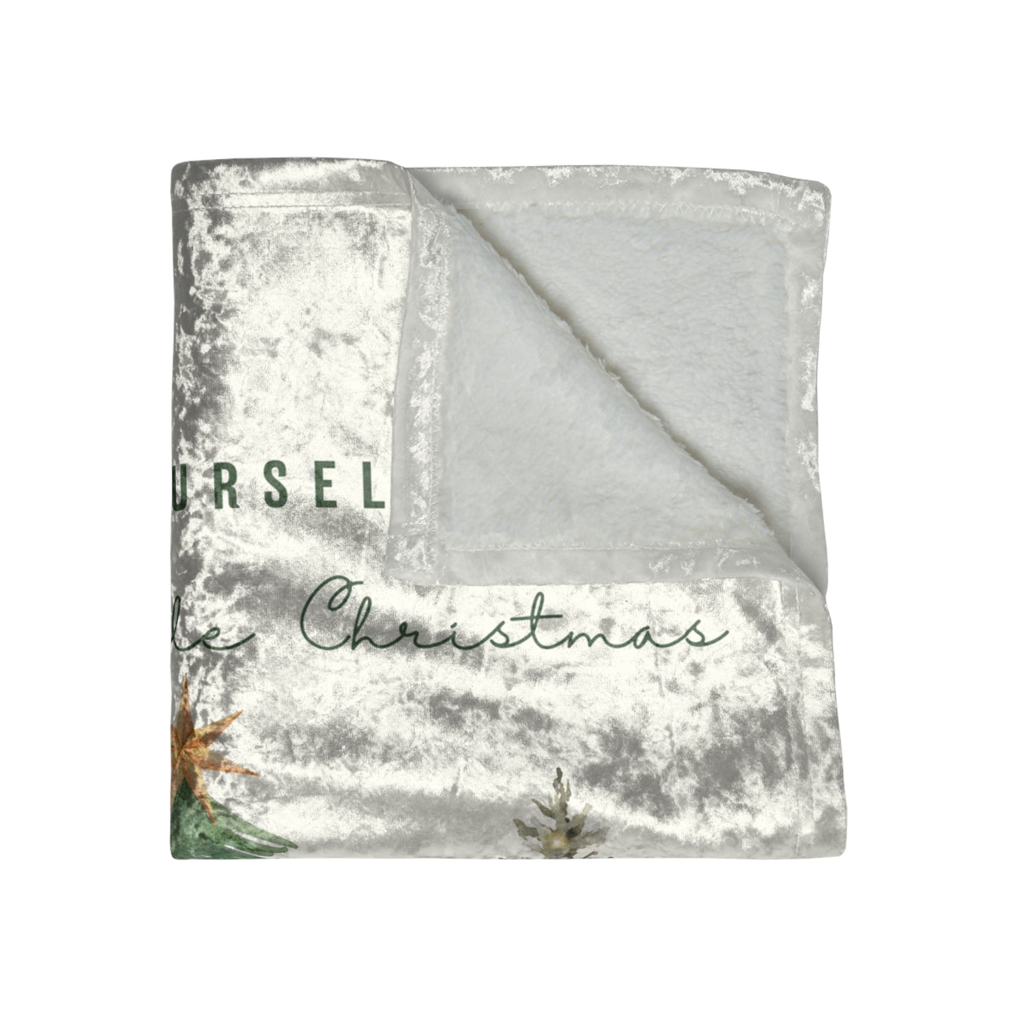 “Have Yourself a Merry Little Christmas” Herrington Lake Crushed Velvet Blanket