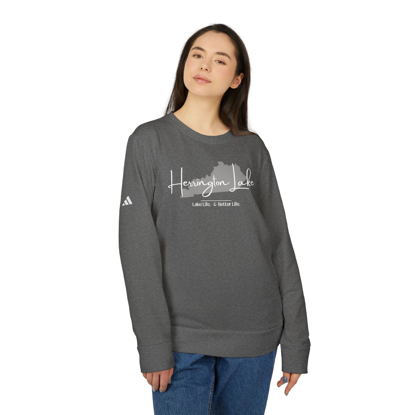 Herrington Lake Signature Collection adidas® Unisex Fleece Crewneck Sweatshirt