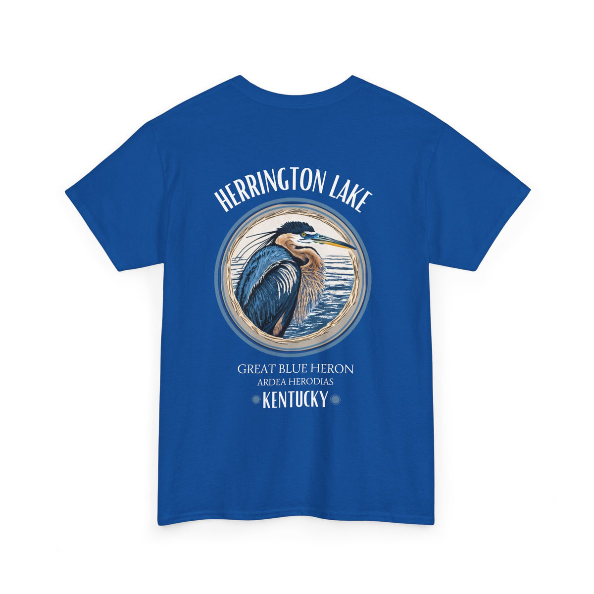 Great Blue Heron - Double-Sided Herrington Wildlife Collection Cotton Tee
