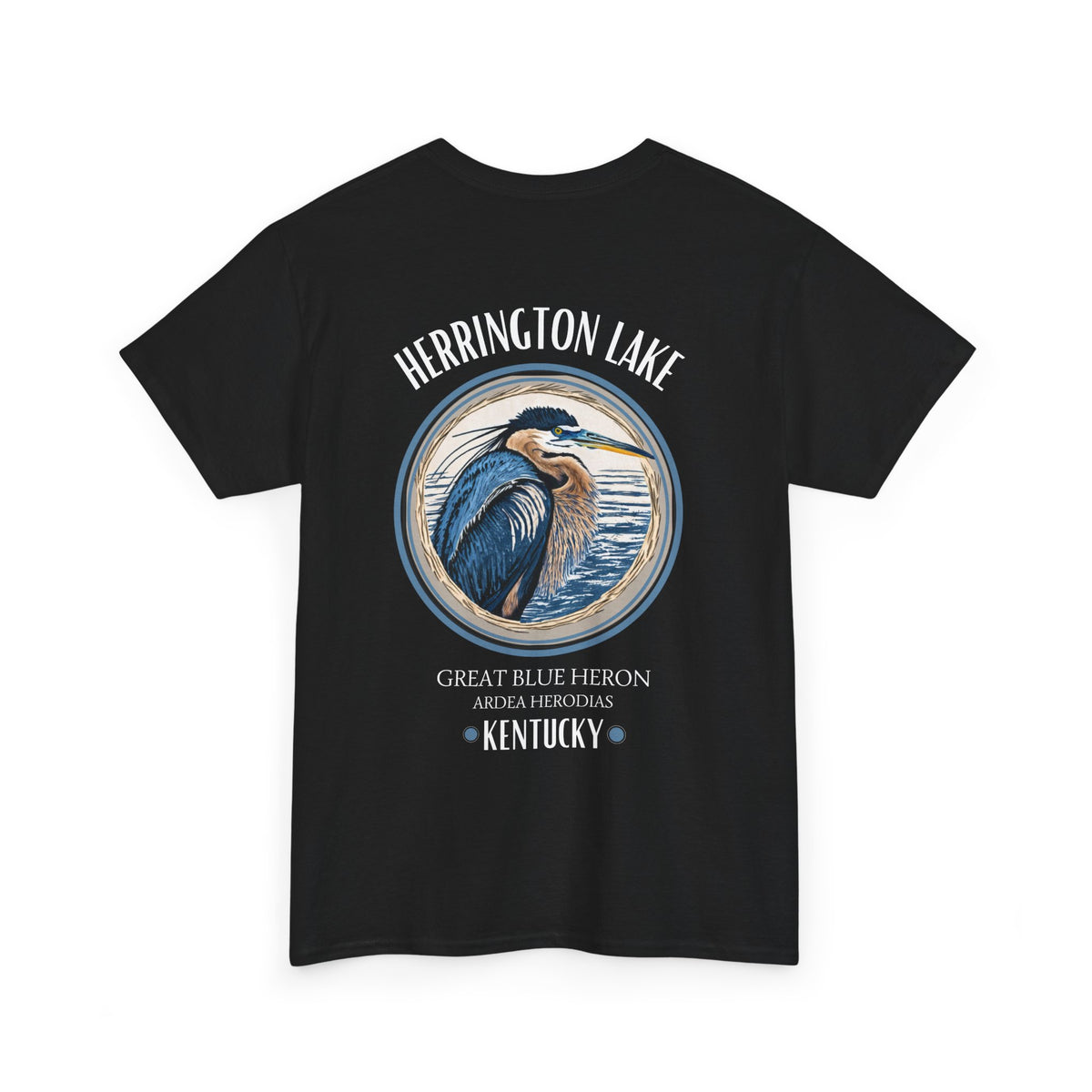 Great Blue Heron - Double-Sided Herrington Wildlife Collection Cotton Tee