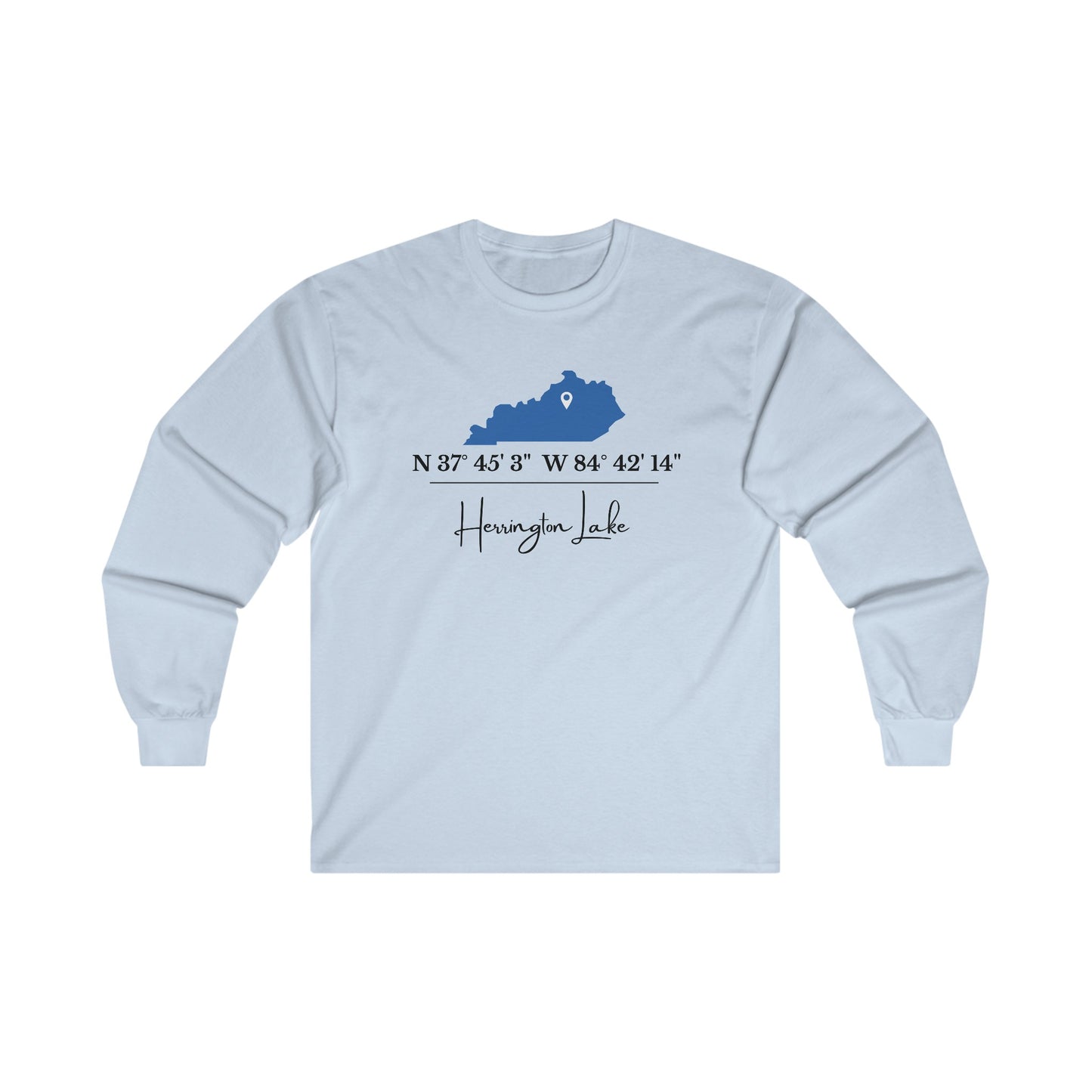 Herrington Lake Coordinates Long Sleeve Ultra Cotten Tee