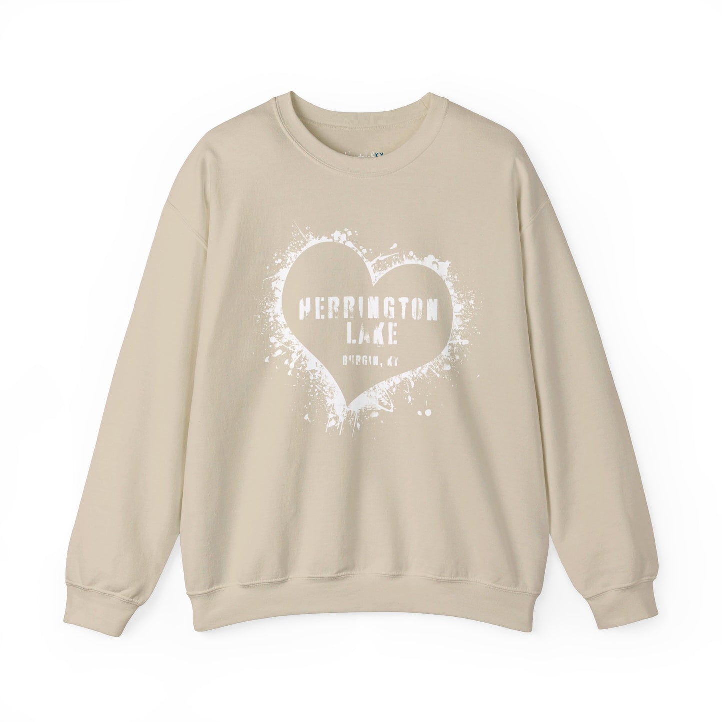 Herrington Lake Heart & Hometown Unisex Heavy Blend™ Crewneck Sweatshirt (Burgin, KY)