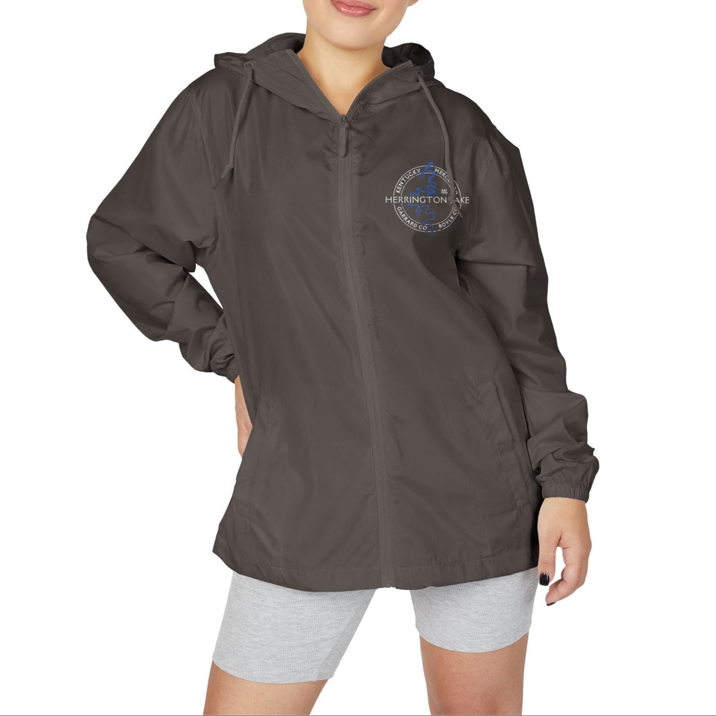The "Classic" Herrington Lake and County Unisex Full-Zip Windbreaker Jacket