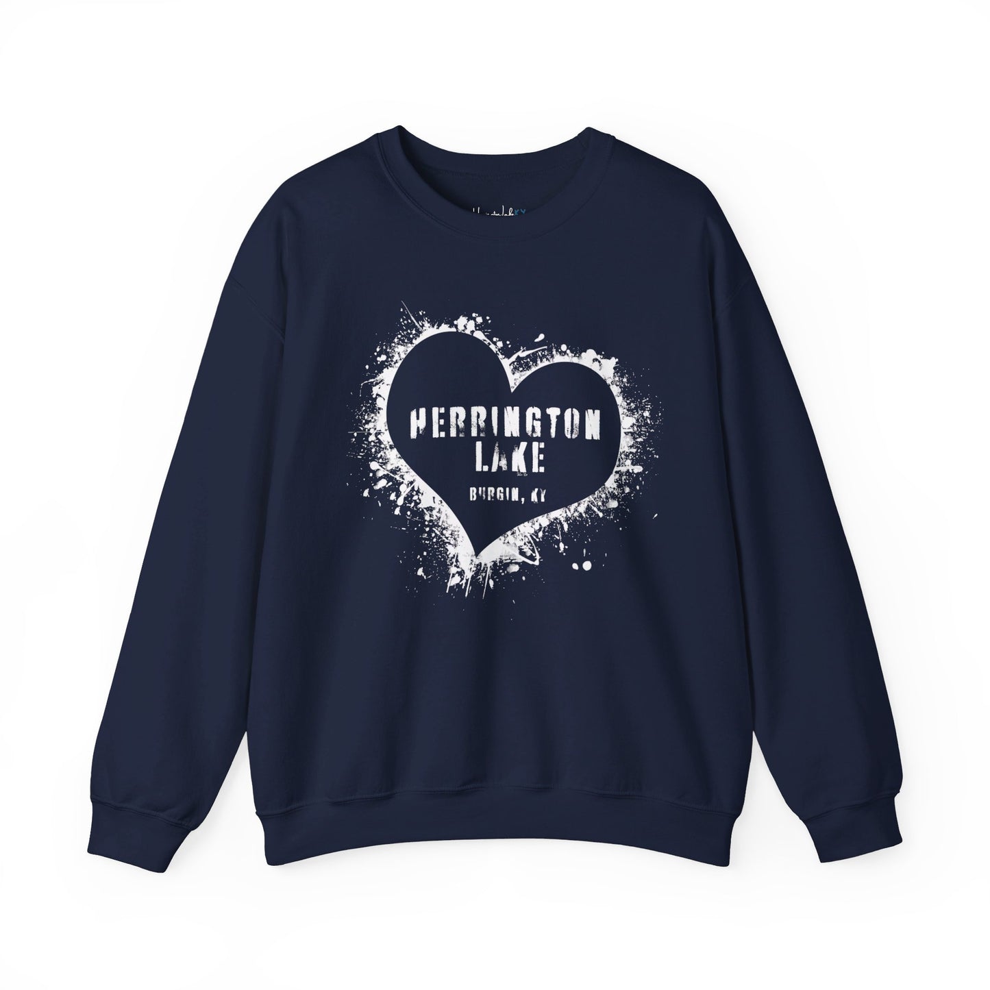 Herrington Lake Heart & Hometown Unisex Heavy Blend™ Crewneck Sweatshirt (Burgin, KY)