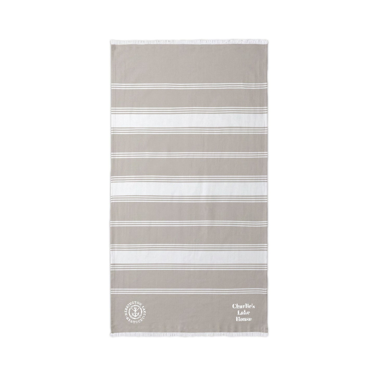 Custom Personlized Herrington Lake Nautical Collection Luxe Beach Throw (Embroidery)