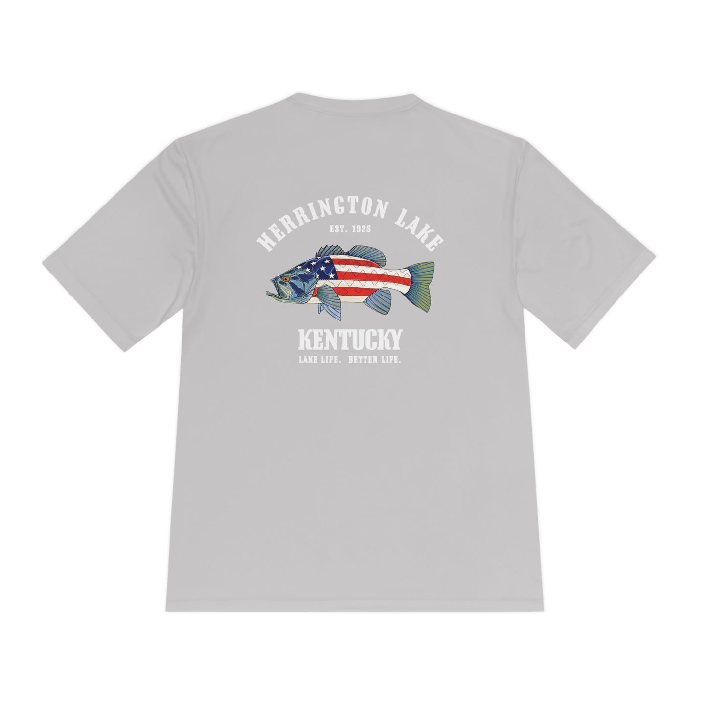 Herrington Lake Patriots All-American Angler Unisex Double Sided Moisture Wicking Tee