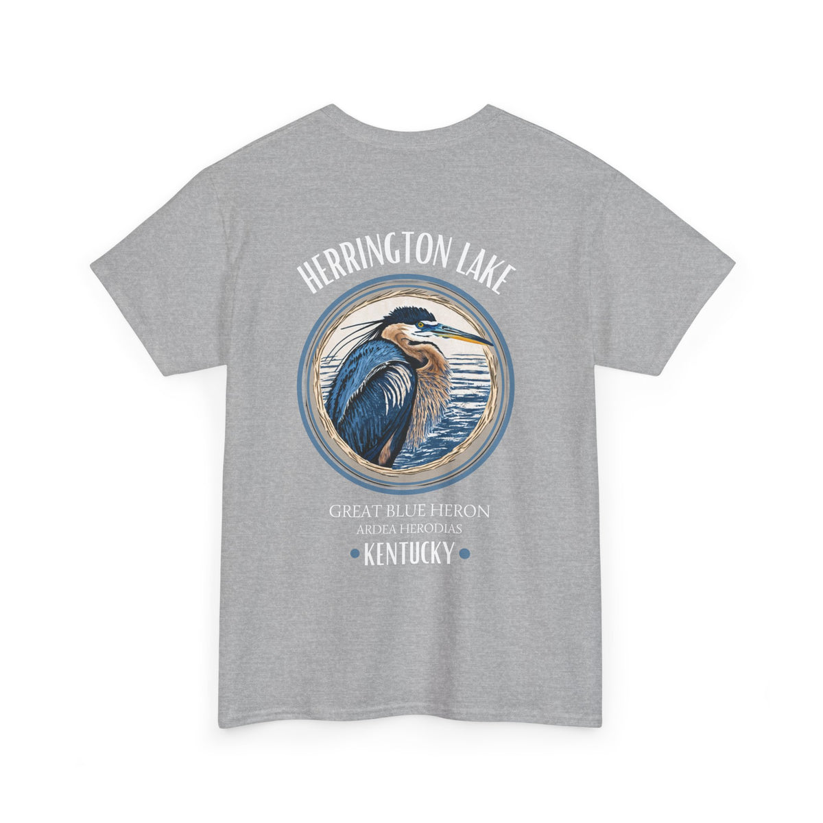 Great Blue Heron - Double-Sided Herrington Wildlife Collection Cotton Tee
