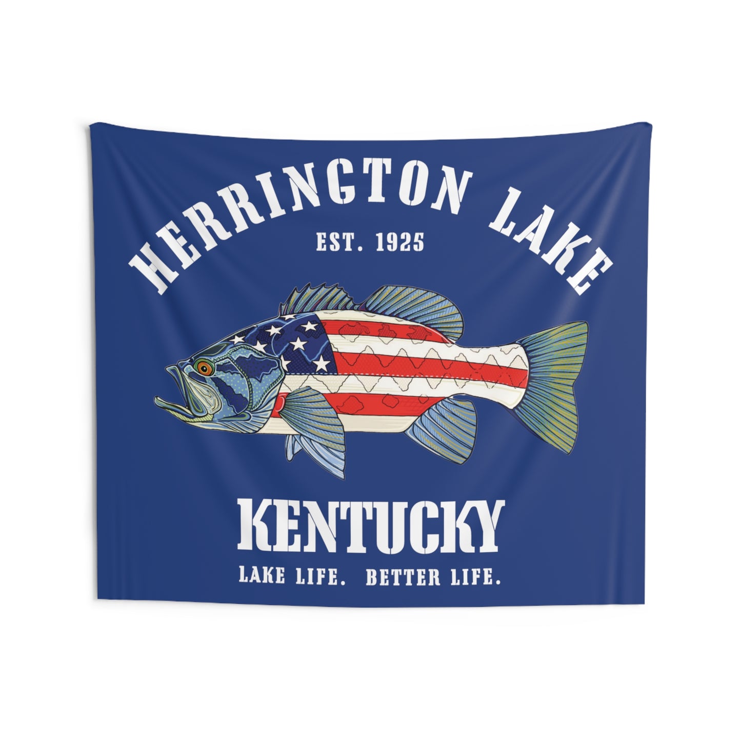 Herrington Lake Patriots All-American Angler Wall Tapestries - Blue