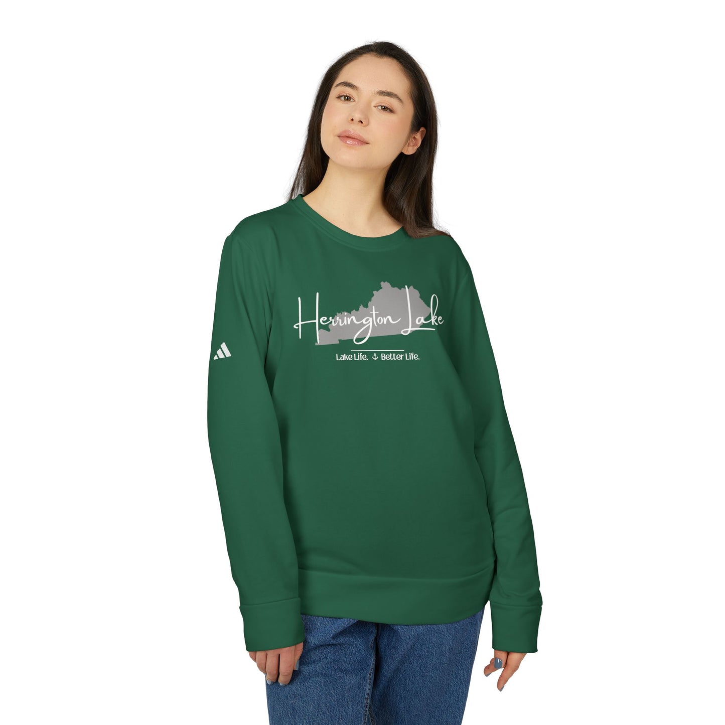 Herrington Lake Signature Collection adidas® Unisex Fleece Crewneck Sweatshirt